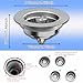 3 in 1 Kitchen Sink Drain Strainer,Universal Stainless Steel Kitchen Sink Stopper, Pop Up Anti-Clogging for 3-1/2 Inch US Standard Sink Drain Strainer