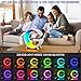 BKDRL Bluetooth Speaker Lamp with Wireless Charger, RGB Night Light, Alarm Clock, App Control - White
