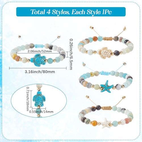 Ensemble bracelets tortue de mer réglables à offrir comme cadeau d'anniversaire - 3
