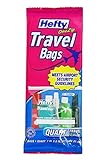 Hefty One Zip Travel Bags Quart Size
