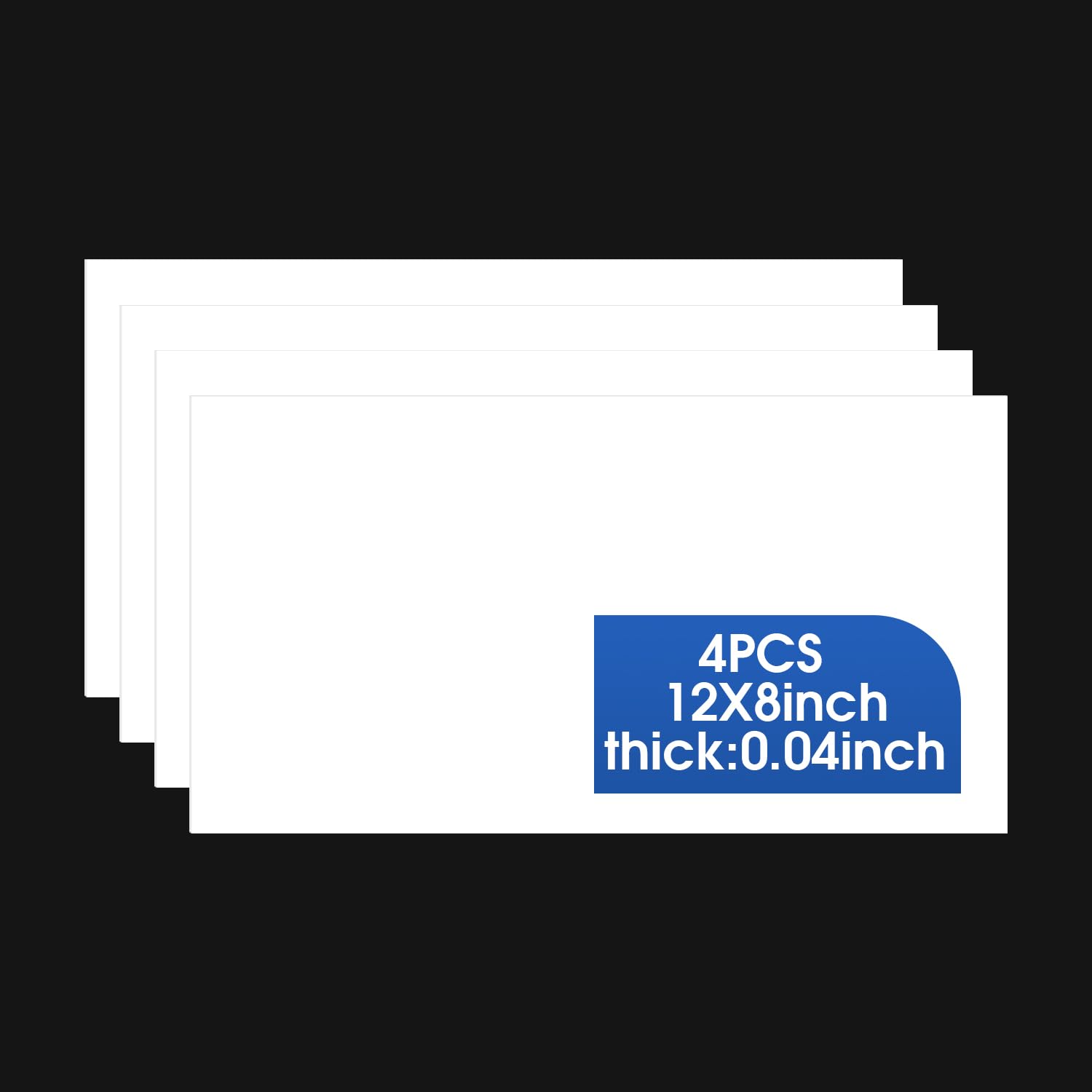 White ABS Plastic Sheets - 4 Pack for Crafts & DIY -28