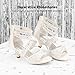 DREAM PAIRS Unisex-Child Sandals Low Heel Dress Pump Sandal Sweety-1, White-2-11 Little Kid