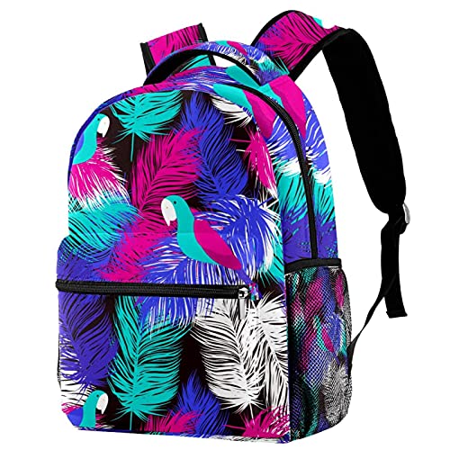 Sac à dos de voyage enfants perroquet avec compartiment gourde et bretelles