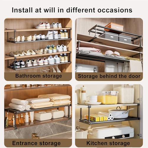 Meuble chaussures extensible solution gain de place sous cabinet pour petits appartements - 7