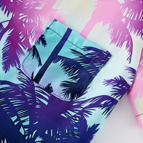Image of Weixinbuy Boys Summer Outfits Short Sleeve Hawaiian Shirt and Shorts Vacation Set for Kids Summer Clothes Set