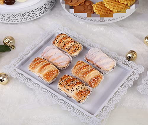 Set Of 6 White Cake Stands Cakes Pedestal Dessert Display Tiered Cupcake Holder Candy Fruit Desserts Platter Decoration For Wedding Birthday Party Baby Shower Celebration #TOP2