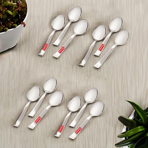Image of HAZEL Stainless Steel Small Spoons Set of 12 | Baby Serving Spoon