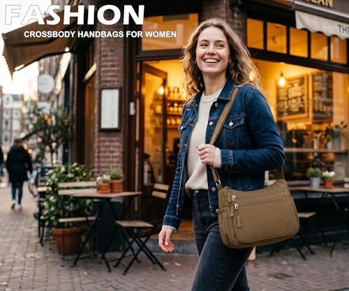 Image of Pealwel Casual Crossbody Bag with Anti Theft Pocket - Women Lightweight Water-Resistant Purse Bag