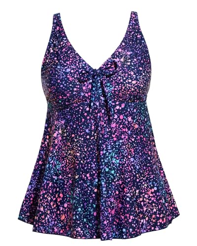 Plus Size Tankini Tops for Women Only - Flowy Bathing Suits Tops Modest Swimsuit No Bottom
