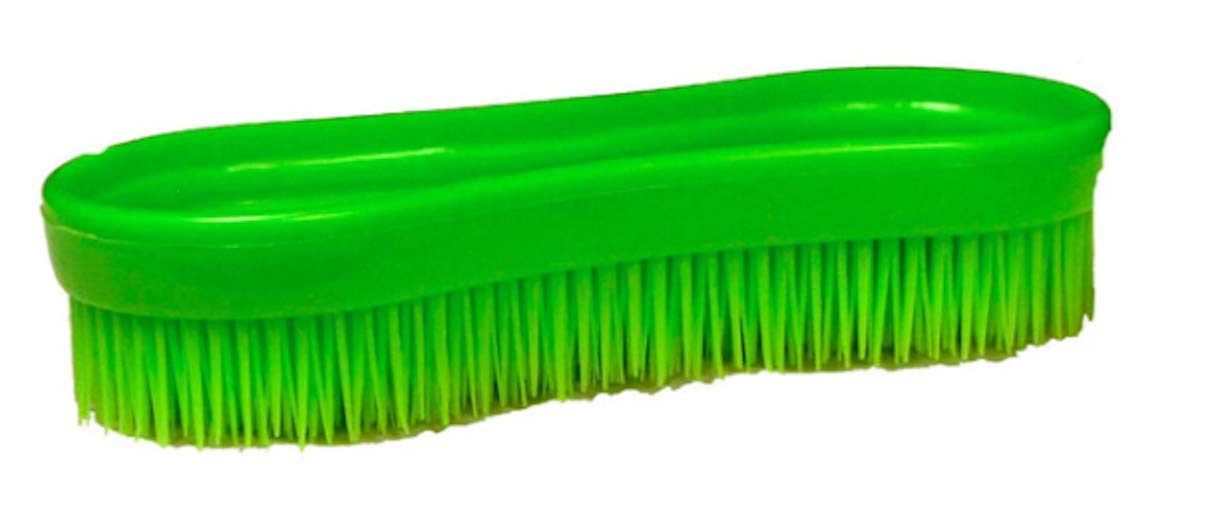 Intrepid International Magic Horse Brush, for Horse Grooming Kit w/Durable Plastic Bristles, Horse Brushes for Grooming, Removes Dirt, Sweat, Grime, Neon Green