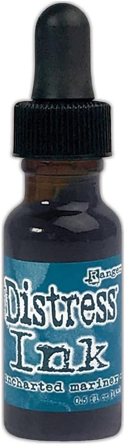 Tim Holtz Distress Tim Holtz Uncharted Mariner Bundle - Distress Ink and Distress Oxide - Pads, Reinkers & Tools - 5 Items, Turquoise Blue (81876-81890-81883-81906)