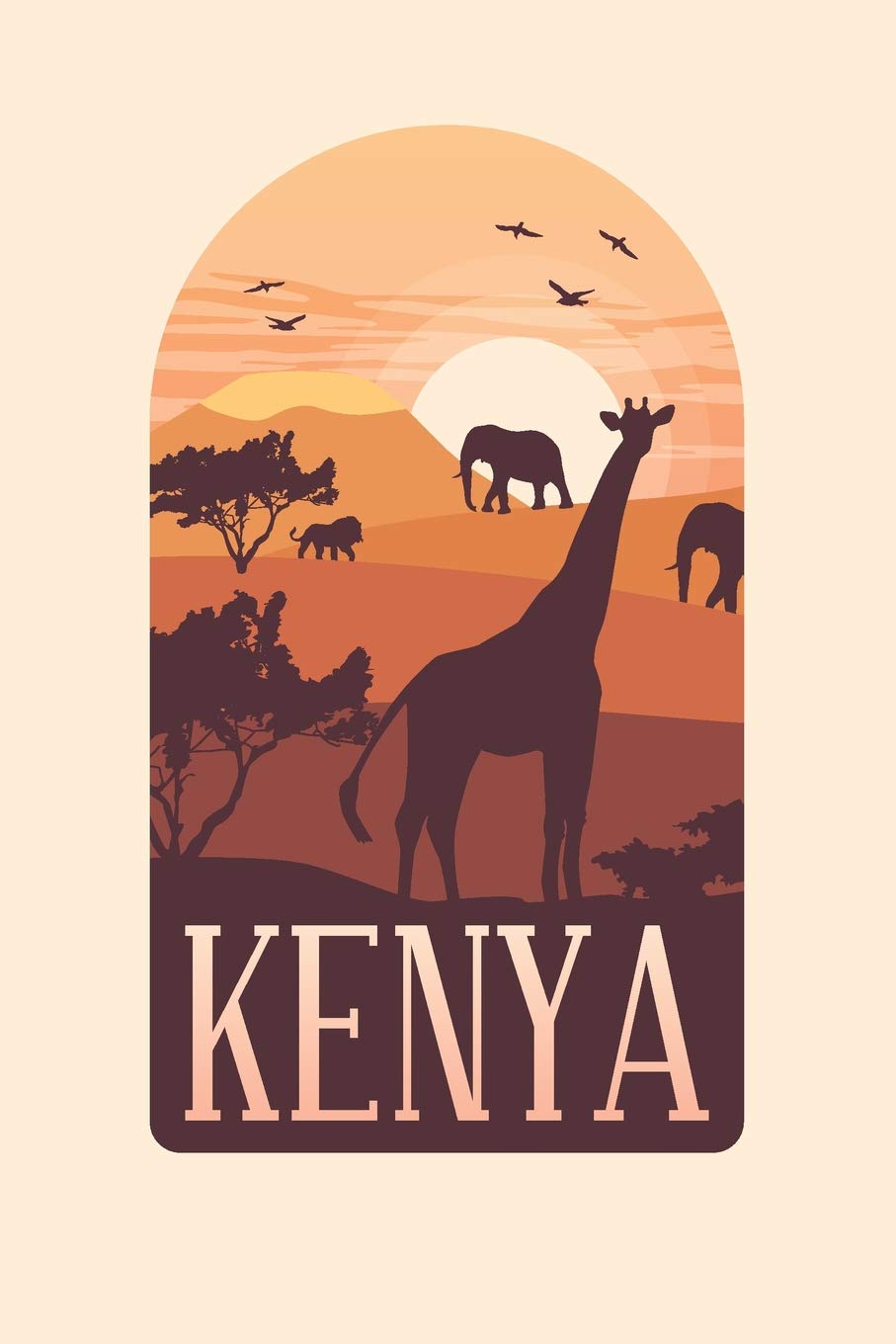 Kenya: College Ruled Notebook Journal, 6x9 Inch, 120 Pages
