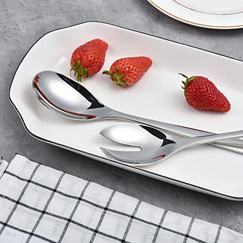 Imeea Salad Servers 18/8 Stainless Steel Salad Serving Set Salad Fork And Spoon, 10-Inch #TOP7