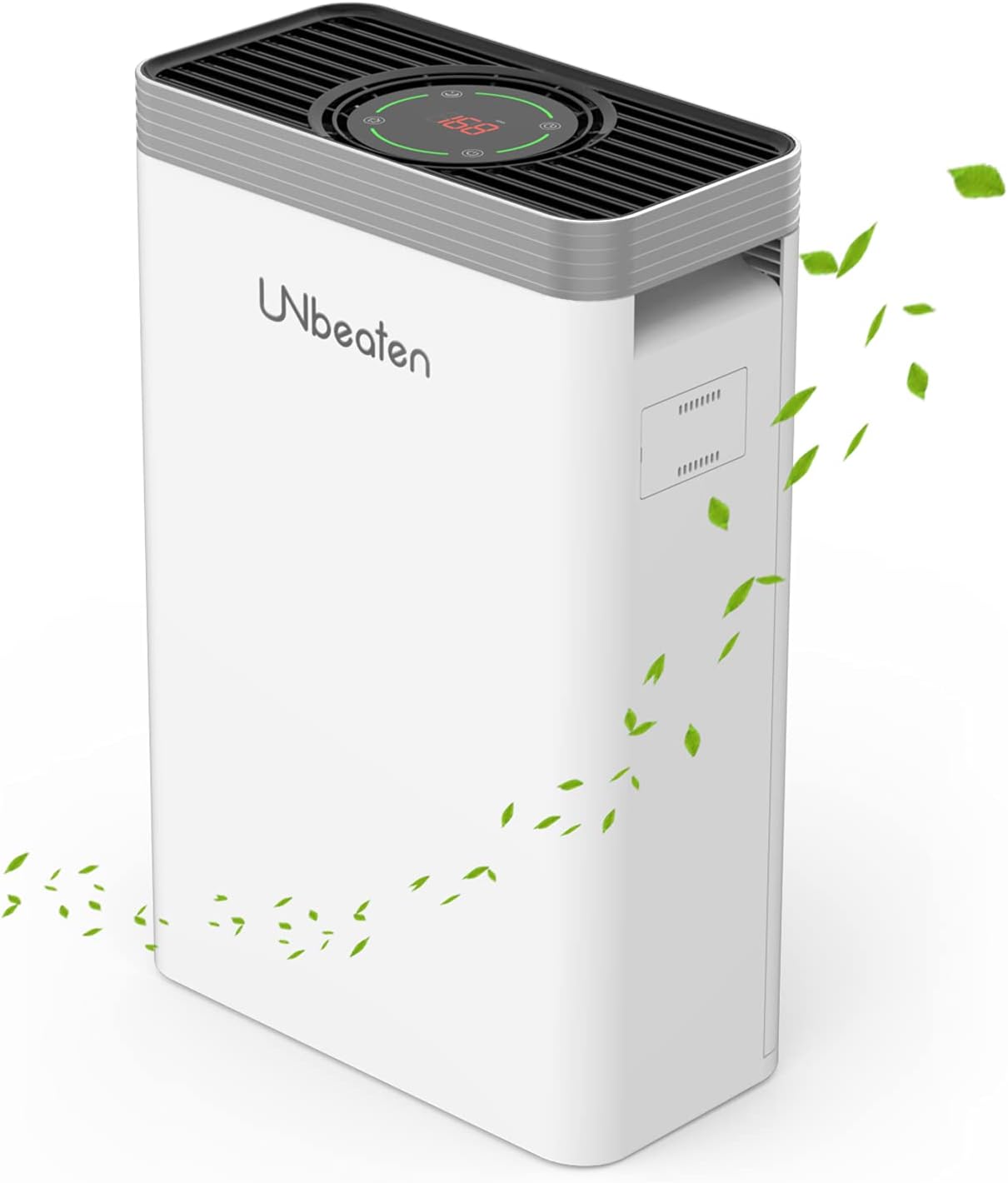UNbeaten Luftreiniger mit H13 HEPA Aktivkohlefilter, CADR 300+ m³/h bis 68 ㎡, intelligente Luftqualitätsüberwachung gegen 99,97% Staub, Pollen, Gerüche, Timer, 23 dB Schlafmodus