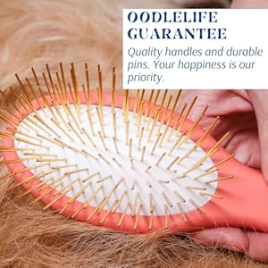 Pet-Grooming-Detangler-Pin-Dog-Brush-For-Shedding-and-Removing-Loose-Fur-Premium-Lightweight-Wood-with-Gold-Plated-Pins-for-Long-Hair-Pin-Brush-for-Dogs - Cucciolini Doodles Pet-Grooming-Detangler-Pin-Dog-Brush-For-Shedding-and-Removing-Loose-Fur-Premium-Lightweight-Wood-with-Gold-Plated-Pins-for-Long-Hair-Pin-Brush-for-Dogs