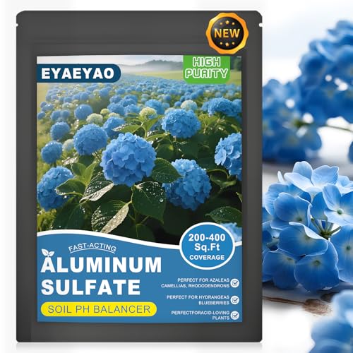 Aluminum Sulfate 16 oz - Soil Acidifier for Hydrangeas to Turn Blue | Lowers Soil pH Fast | Garden & Pond Use | Aluminum Sulfate for Hydrangeas Plants Soil (16 oz)