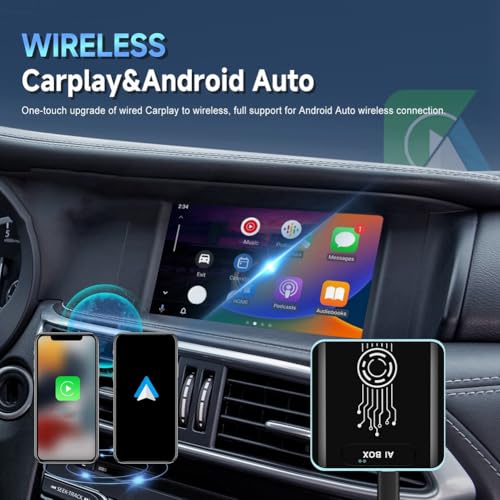 Adaptateur Carplay sans fil et Android Auto box pour smart TV - 7
