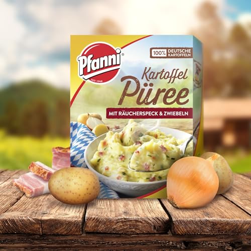 Pfanni Kartoffelpüree mit Räucherspeck und Zwiebeln, 10 x 2x2 Portionen (10 x 700 ml) – Bild 5