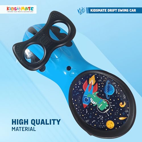 Image of Kidsmate Drift Swing Car for Kids - Ride-On Toy with PU Wheels, Non-Slip Pedals, and 360 Rotating Steering for Easy Navigate The Car for Ages 3 and Up -Blue 1