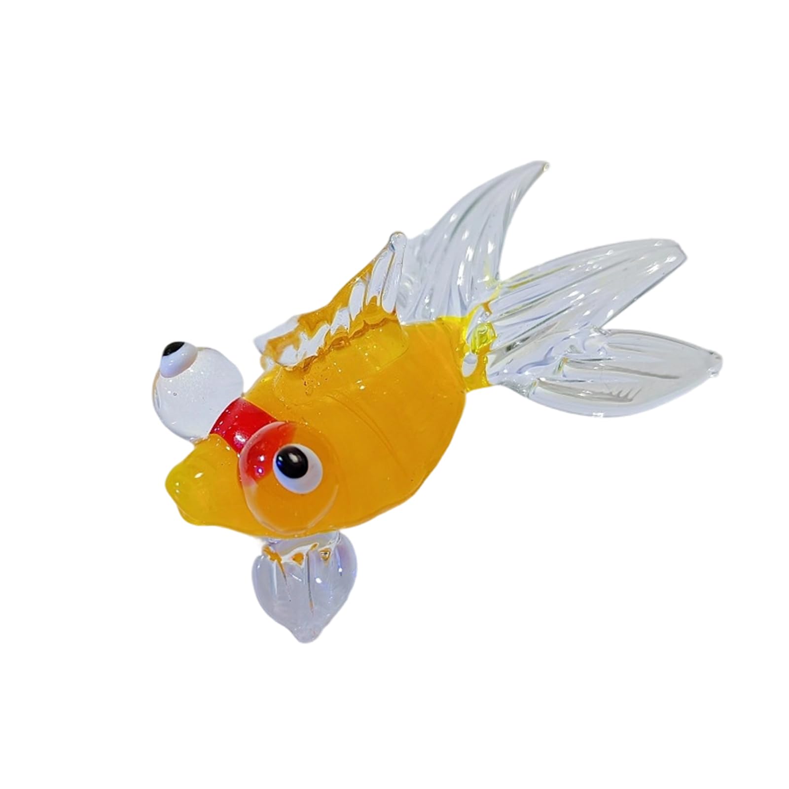 Uitndvyte D Handcrafte Glass Fish Ornament Traditional Chinese Home Ecoration Symbolizing Wealth An Prosperity For Elegant Space Chinese Glass Animal Ornament
