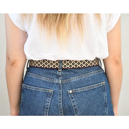 Interchangeable Handmade Woven Polo Belt - Guarda Pampas Design, Crafted from Full Grain Leather3