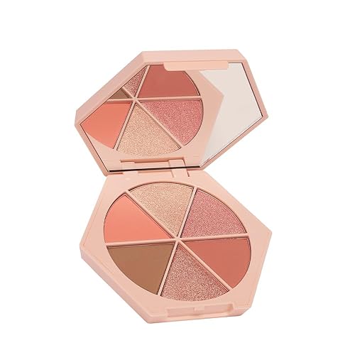 EM COSMETICS Divine Skies Paleta de sombras de ojos, 6 tonos de satén mate ultra pigmentados, 0.23 onzas (hora mágica)