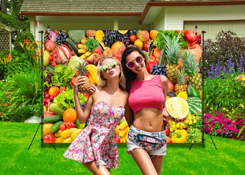 Fondo fotográfico 7x5 ft con frutas variadas miniatura 4