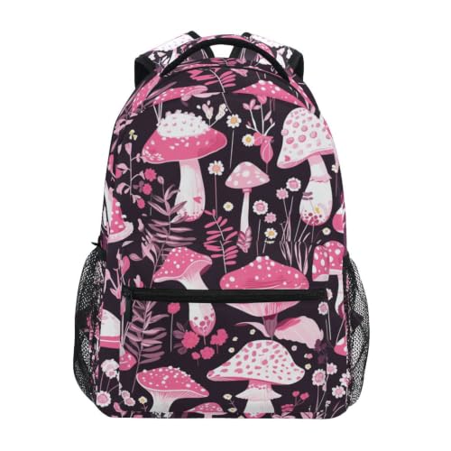 Sac à dos fille champignon rose motif art dessin animé mignon