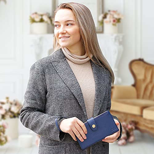 Women’s RFID Wristlet Wallet & Phone Holder | Multi Credit Card Bifold Organizer w/Zipper Pockets & Sweetly Packed in Gift Box4