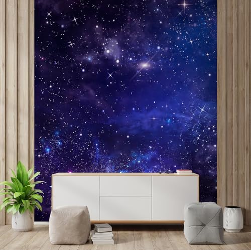 wall26 - Starry Night Sky Deep Outer Space - Removable Wall Mural Self-Adhesive Large Wallpaper - 108x72 inches