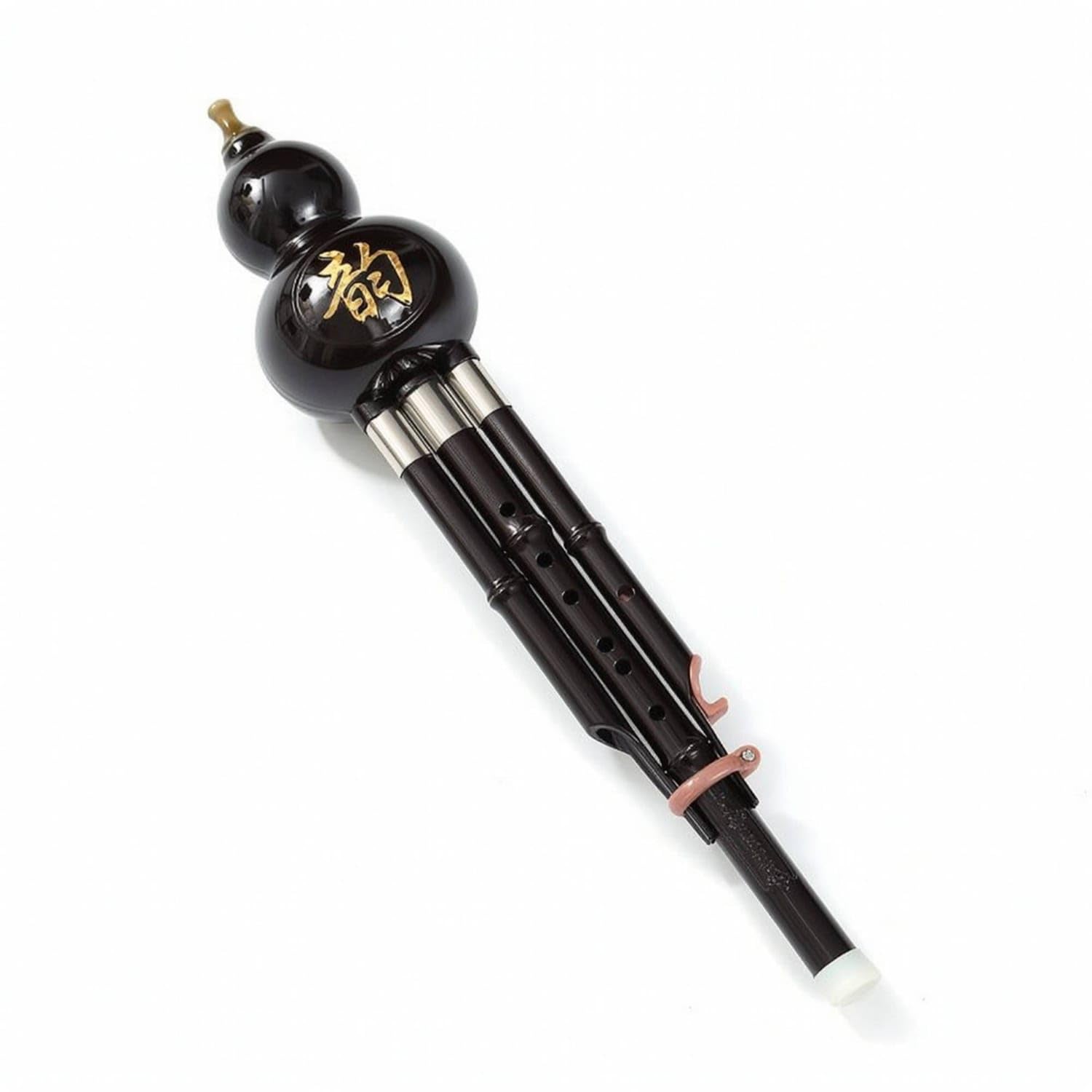 Traditional Hulusi Open Free-Reed Hulusi with Bamboo Pipes Beginner-Friendly Gourd Flute Elegant for Beginners, Students, Practice, Music Class, Ebony, C Key-image-25