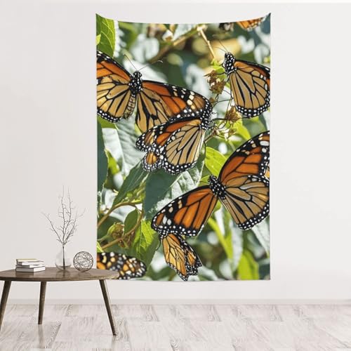 Tapisserie murale monarque papillons velours pour relooker une pièce rapidement sans percer