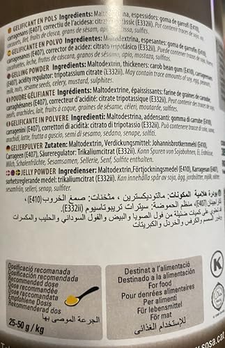 SOSA Elastic - Gelierpulver Mischung aus Garrophin und einem Carrageenan - Dose 550 g - Lebensmittelecht