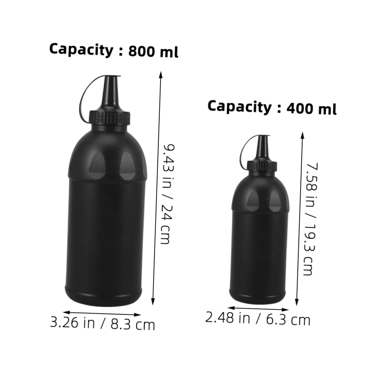 Gogogmee 2 Pack Mini Plastic Bead Bottles 400ml/800ml Reusable Storage Containers for Toy Beads Travel-Friendly Circle Design