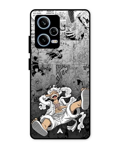 Image of Premium Anime 2 Case for Xiaomi Redmi Note 12 Pro Plus (Glossy Finish) Soft-Touch Metal TPU Back Cover, Shockproof, Designer, Aesthetic Mobile Phone Case