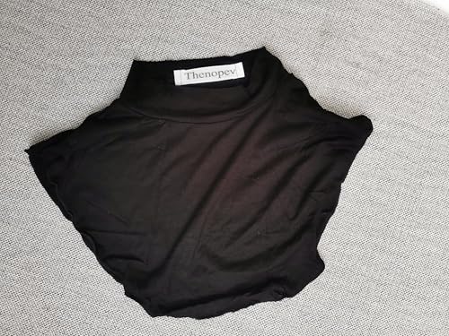 Turtleneck Solid Dickey Detachable Fake Collar Half Mock for Women Men Wear Outer or in Sweater Hoodie4