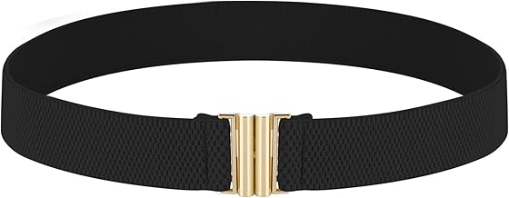 Jeffdad Einfacher Elastischer Gürtel mit flacher Schnalle, Elastischer Damen Taillengürtel Frauen Stretch Gürtel Vintage Cinch Belt Elastic Belt Trimmer Stretchbund für Kleid Kleider
