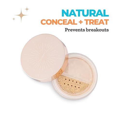 Miniatura 3 de Emani Base perfeccionadora triturada con acabado natural, cobertura completa, maquillaje facial en polvo ligero y mezclable para un aspecto