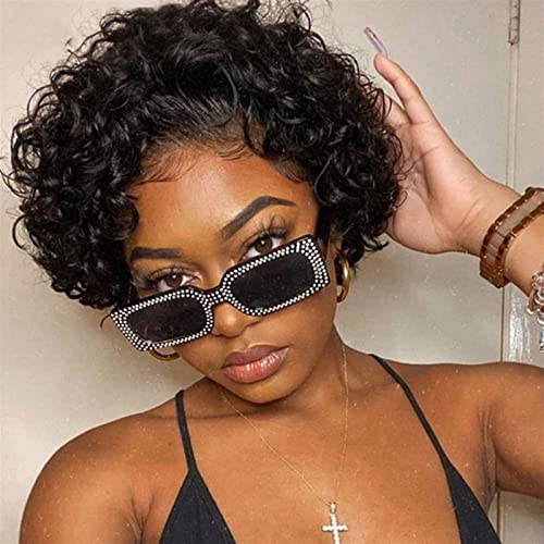 Perruque cheveux humains bouclés 13x1 avec dentelle transparente