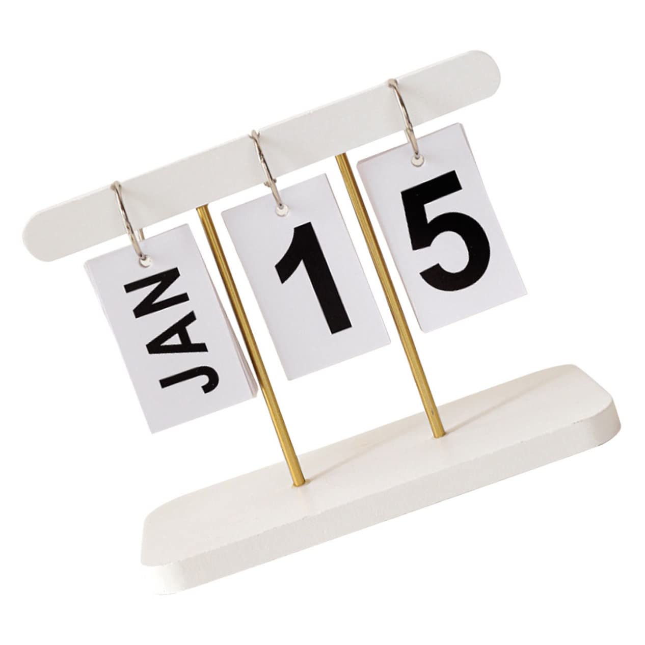 VILLCASE 3 Pz Calendario Da Tavolo Calendario Perpetuo Riutilizzabile Calendario Di Visualizzazione Della Data Programma Calendario a Fogli Mobili Riutilizzabile Ufficio Home Decor Bianca