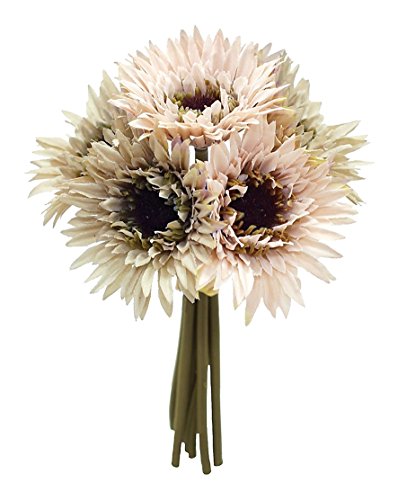 エルアーツ 造花 ガーベラバンドル 全長16cm 花径6.5cm タン E3593-20