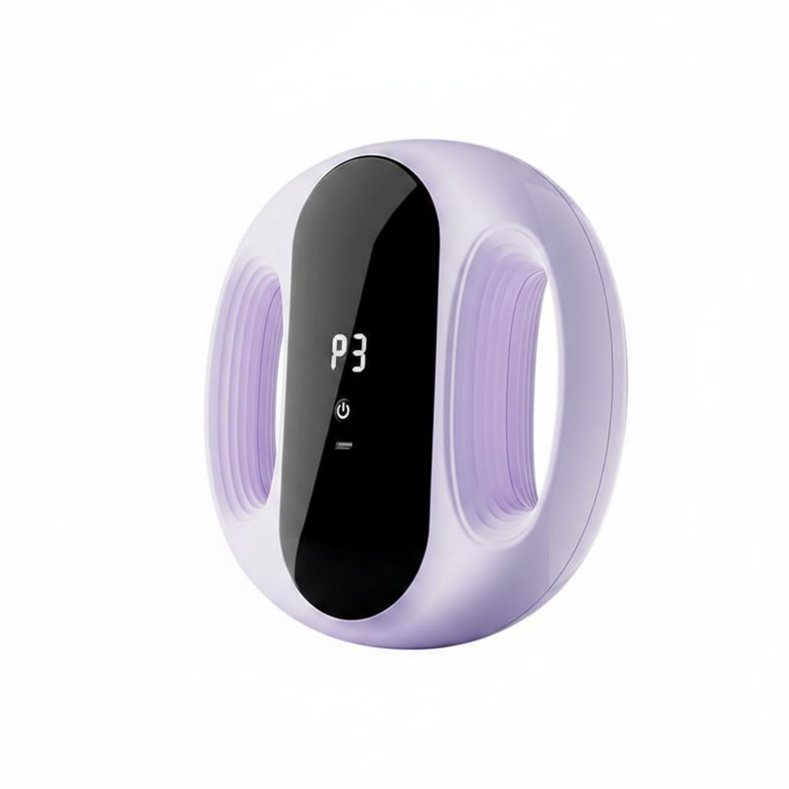 Adjustable Strap Abdominal Massage Belt Digital Display Vibrating Massage Belt 8 Levels Compact, Purple-picture-14