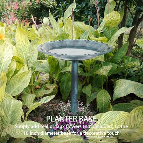 Baignoire pour oiseaux - 25,4 cm de diamètre - Facile à installer - Esthétiquement agréable pour les jardins et les cours