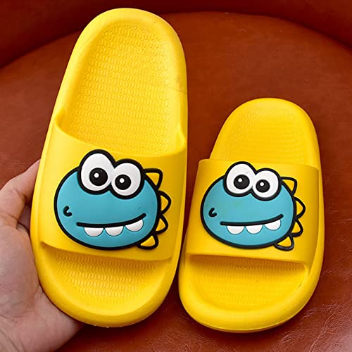 Boys Girls Toddler Little Kid Cloud Slides Sandals Cartoon Quick Drying Slippers House (Yellow, 12.5 Little Child)3