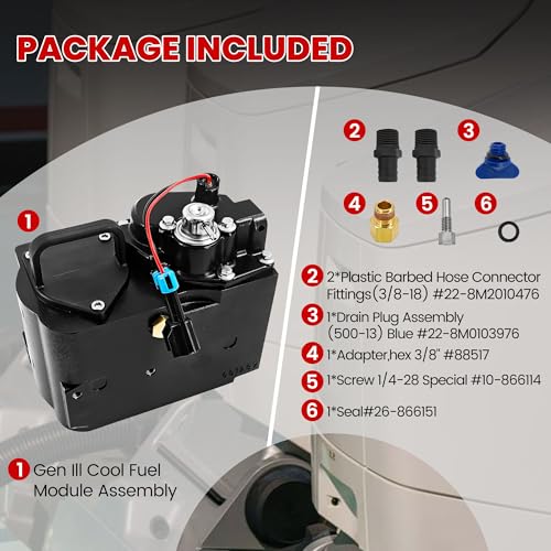 8M0047215 Cool Fuel Pump Module Replacement for Mercury MerCruiser Quicksilver Cool Gen 3 Replace# 8M0047215 864650A13 864650A05 Fuel Module Kit