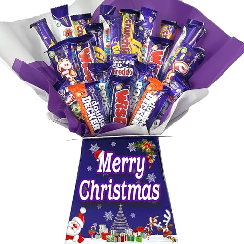 Christmas Chocolate Gift Hamper Bouquet Box (Compatible with CADBURY MIX 24)
