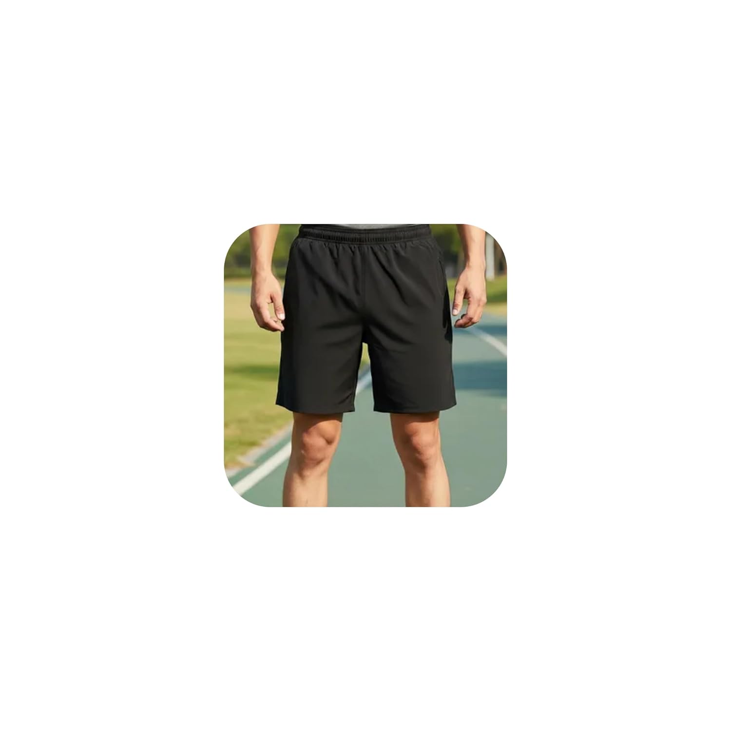 Mens Comfortable Loose Athletic Shorts Gym Running Workout Pockets