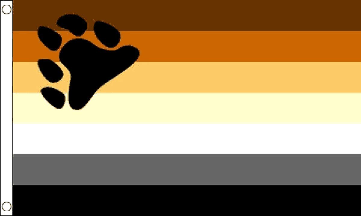Gay Pride Bear Small Premium Quality Flag 3ft by 2ft