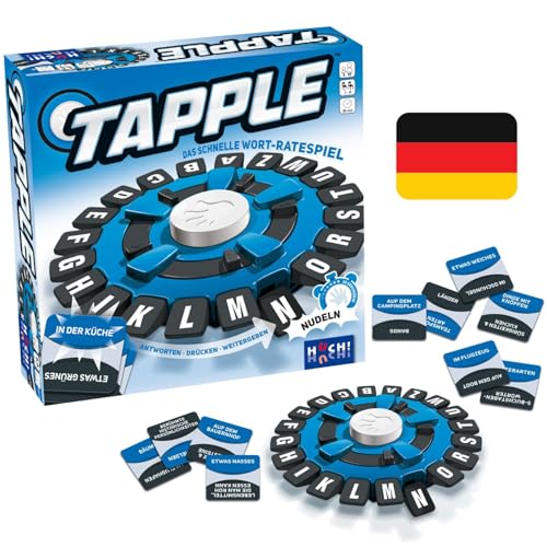 HUCH! Tapple Spiel Deutsch Das Original Stadt-Land-Fluss-Spiel mit Timer Rasantes Wortspiel für Familie & Partys Für 2-8 Spieler ab 8 Jahren