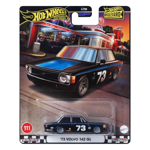 Image of Hot Wheels Boulevard 73 Volvo 142 GL Boulevard Vehicle Toy (Black)